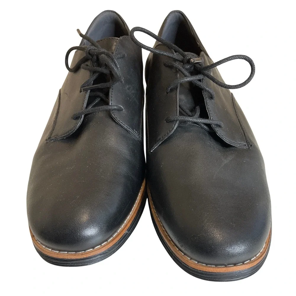 Cole Haan Leather Original Grand Plain Oxford Lace Up Shoes Black Classic 11B